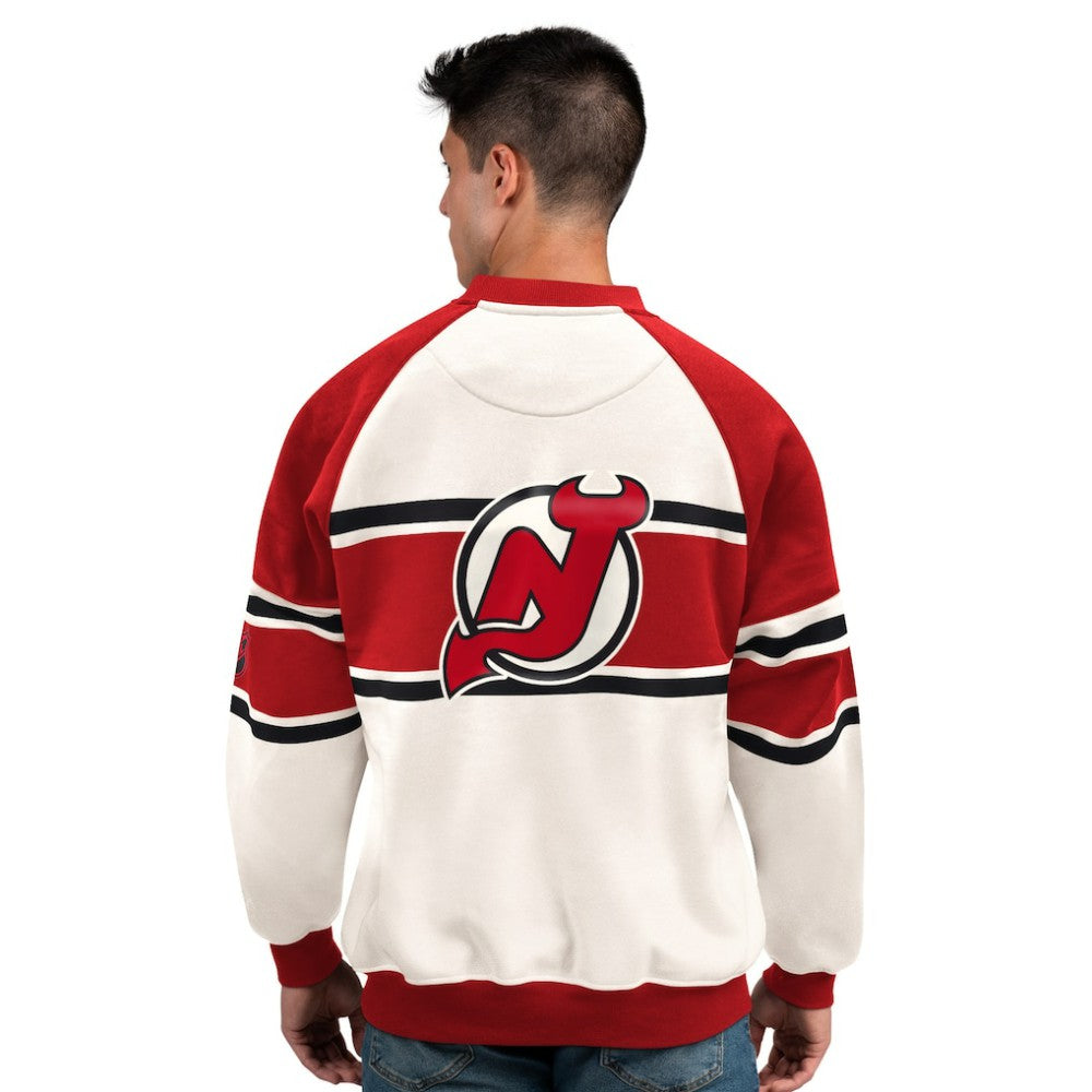 NHL New Jersey Devils Starter Male Adult Defense Fleece Crewneck Sweatshirt