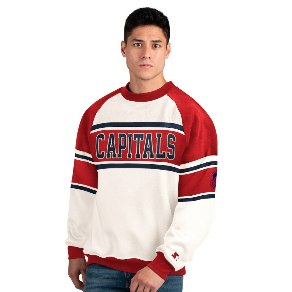 NHL Washington Capitals Starter Male Adult Defense Fleece Crewneck Sweatshirt