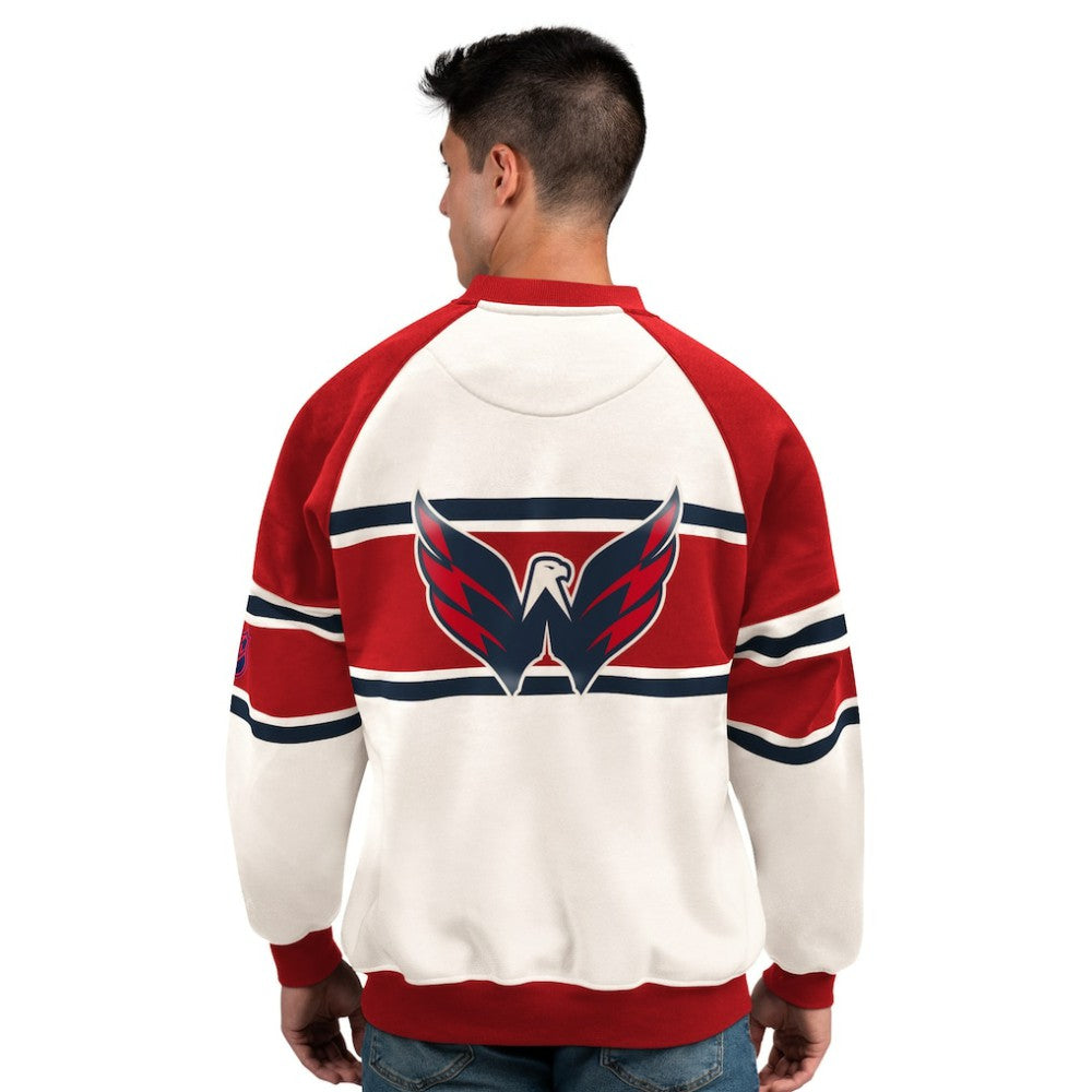 NHL Washington Capitals Starter Male Adult Defense Fleece Crewneck Sweatshirt