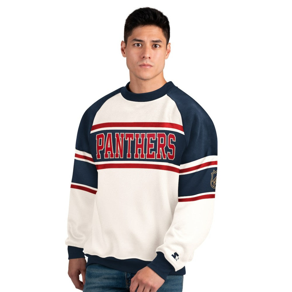 NHL Florida Panthers Starter Male Adult Defense Fleece Crewneck Sweatshirt