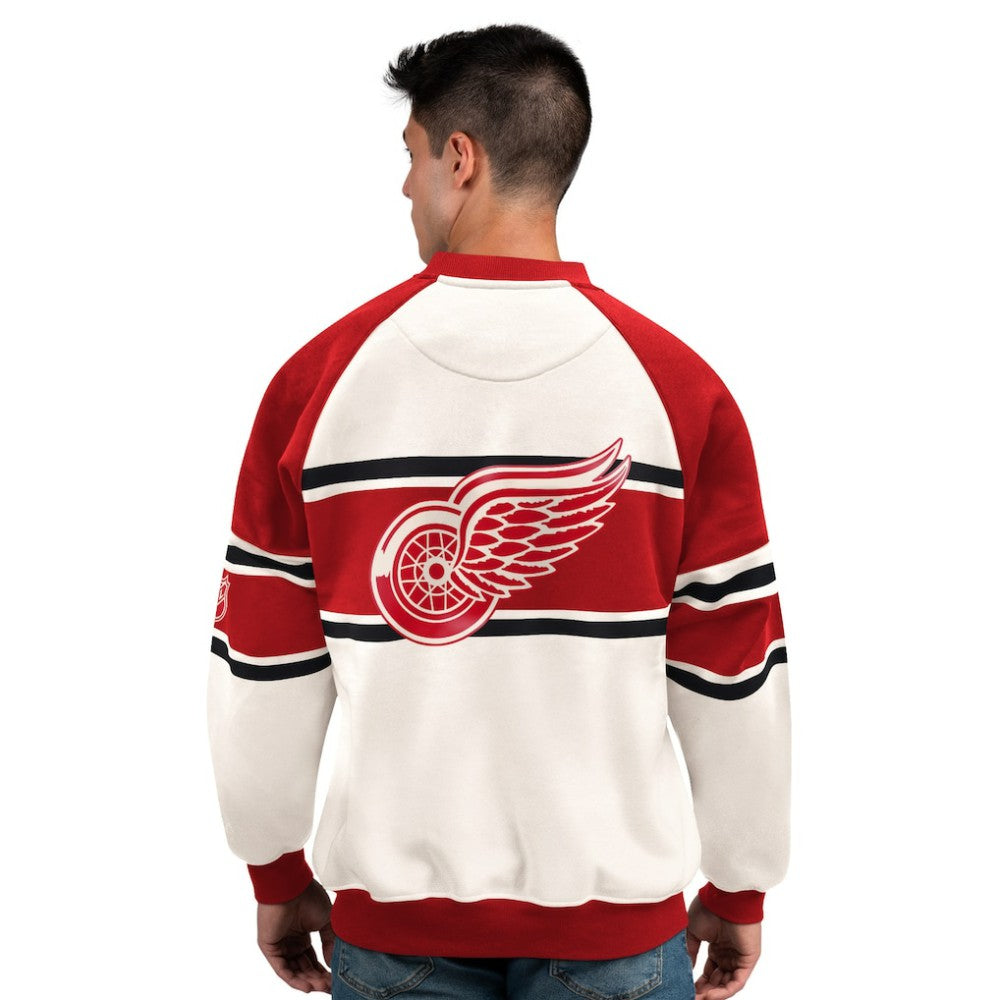 NHL Detroit Red Wings Starter Male Adult Defense Fleece Crewneck Sweatshirt