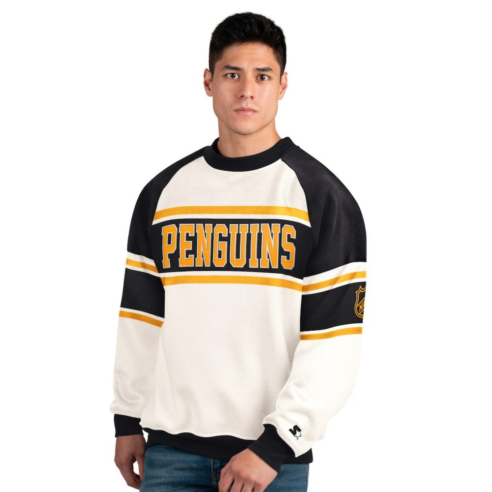 NHL Pittsburgh Penguins Starter Male Adult Defense Fleece Crewneck Sweatshirt