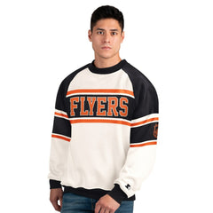 NHL Philadelphia Flyers Starter Male Adult Defense Fleece Crewneck Sweatshirt