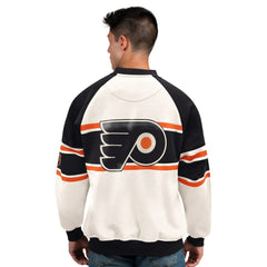 NHL Philadelphia Flyers Starter Male Adult Defense Fleece Crewneck Sweatshirt