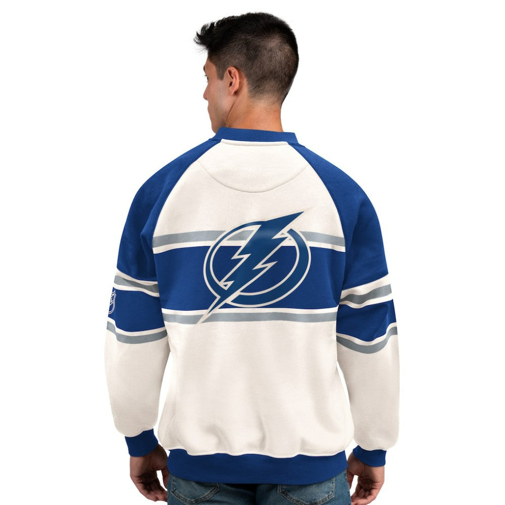 NHL Tampa Bay Lightning Starter Male Adult Defense Fleece Crewneck Sweatshirt