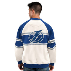 NHL Tampa Bay Lightning Starter Male Adult Defense Fleece Crewneck Sweatshirt