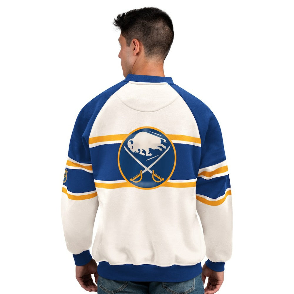 NHL Buffalo Sabres Starter Male Adult Defense Fleece Crewneck Sweatshirt