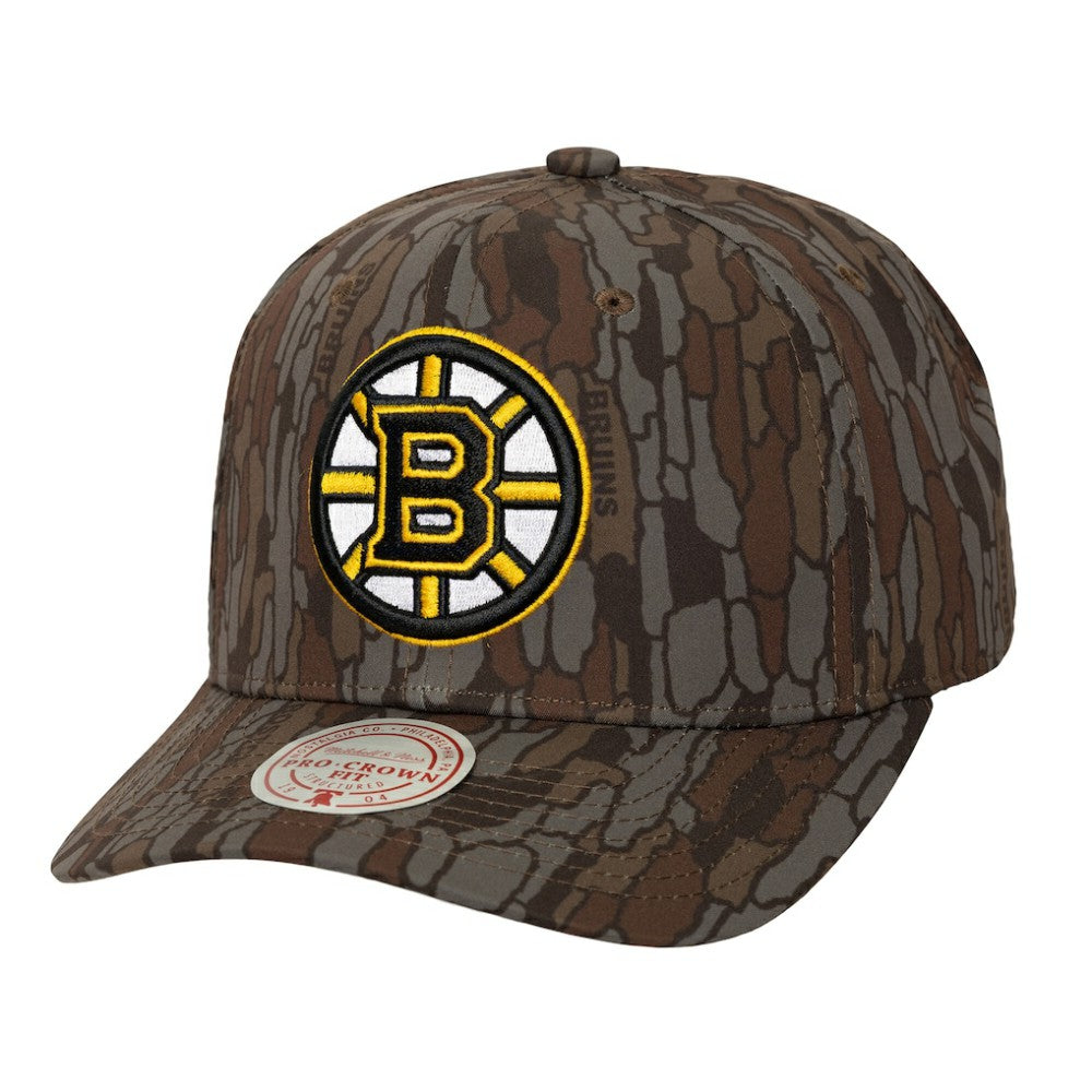 NHL Boston Bruins Mitchell & Ness Hidden Camo Pro Crown Adjustable Hat