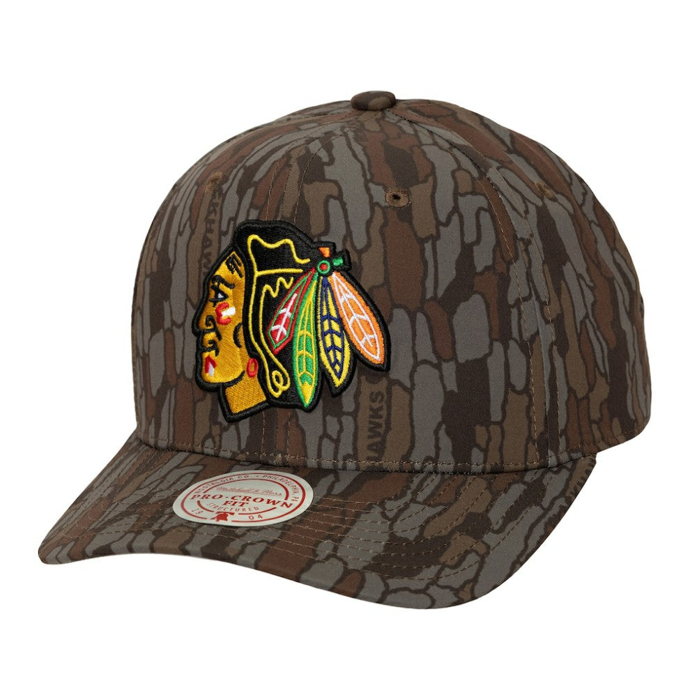 NHL Chicago Blackhawks Mitchell & Ness Hidden Camo Pro Crown Adjustable Hat