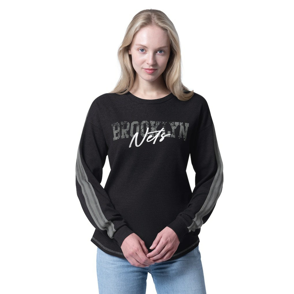 Brooklyn Nets G-III 4Her by Carl Banks Women's Advantage Tri-Blend Long Sleeve T-Shirt