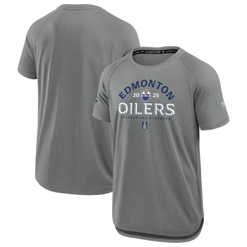 NHL Edmonton Oilers Fanatics 2025 Stanley Cup Playoffs Authentic Pro Rink Performance T-Shirt