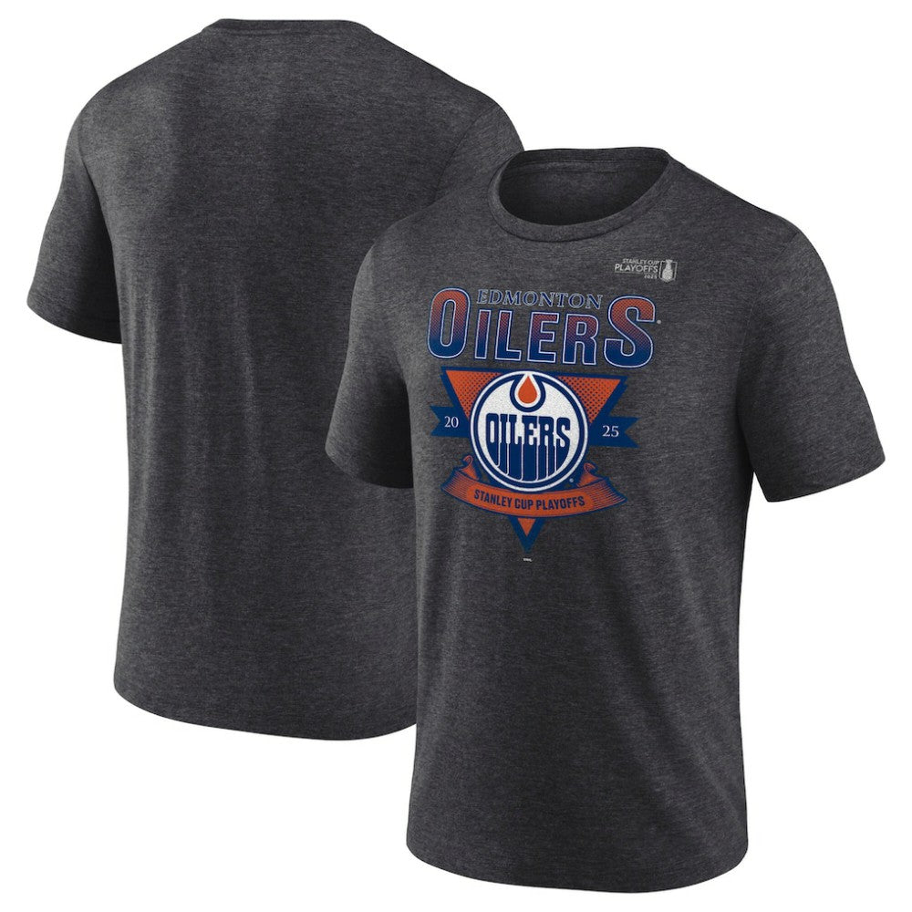 NHL Edmonton Oilers Fanatics 2025 Stanley Cup Playoffs Crossbar Tri-Blend T-Shirt