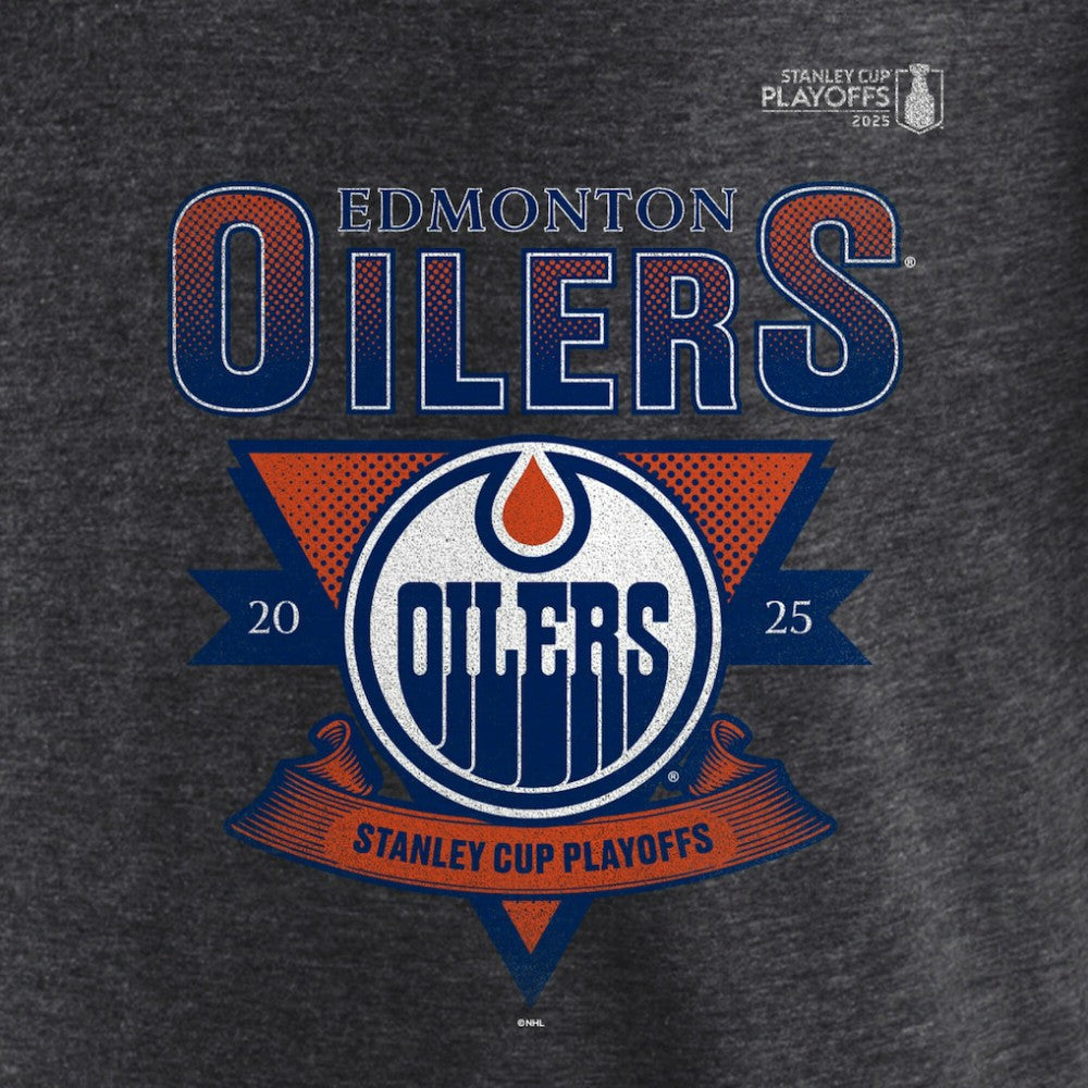 NHL Edmonton Oilers Fanatics 2025 Stanley Cup Playoffs Crossbar Tri-Blend T-Shirt