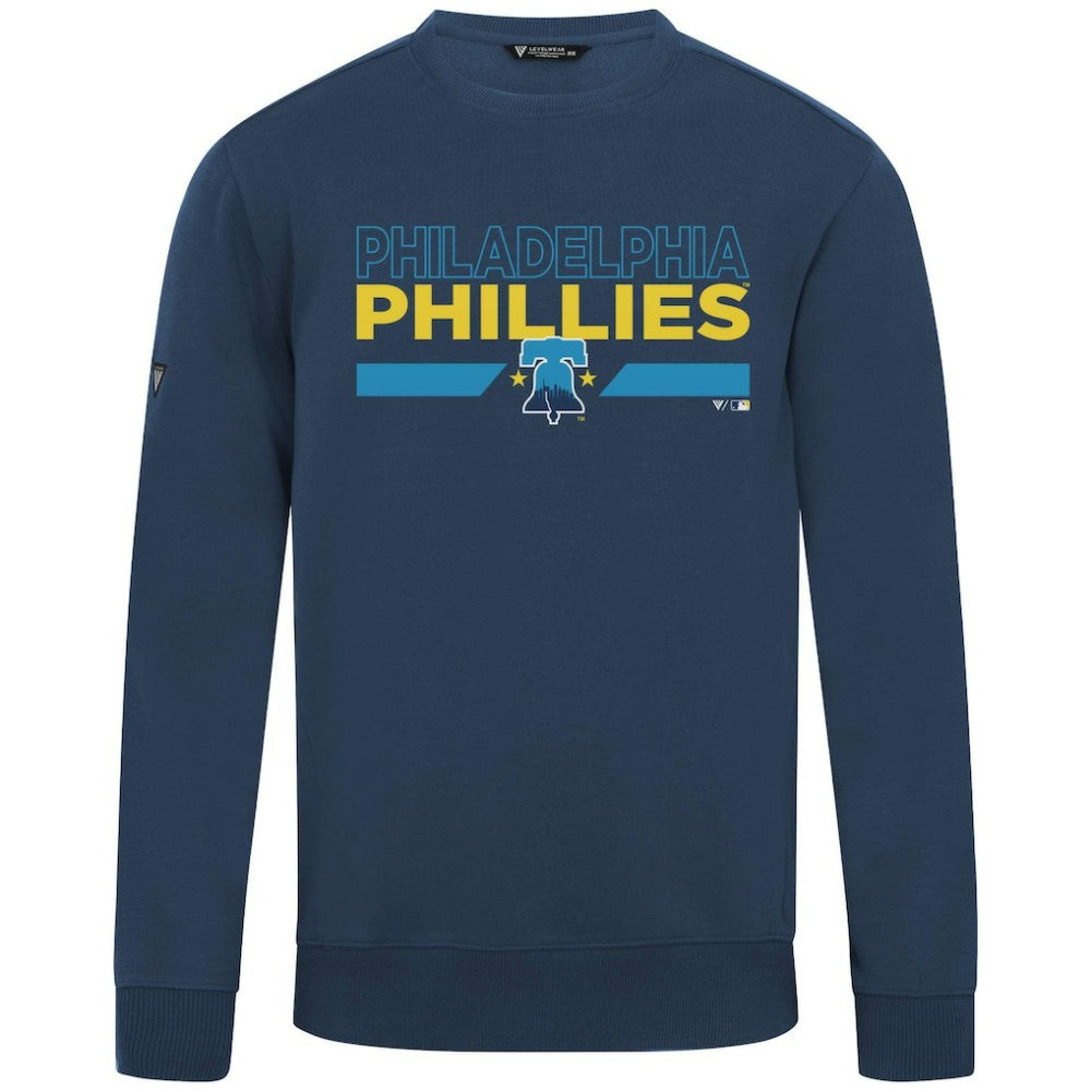Navy Philadelphia Phillies Levelwear City Connect Zane No Hitter Pullover Sweatshirt