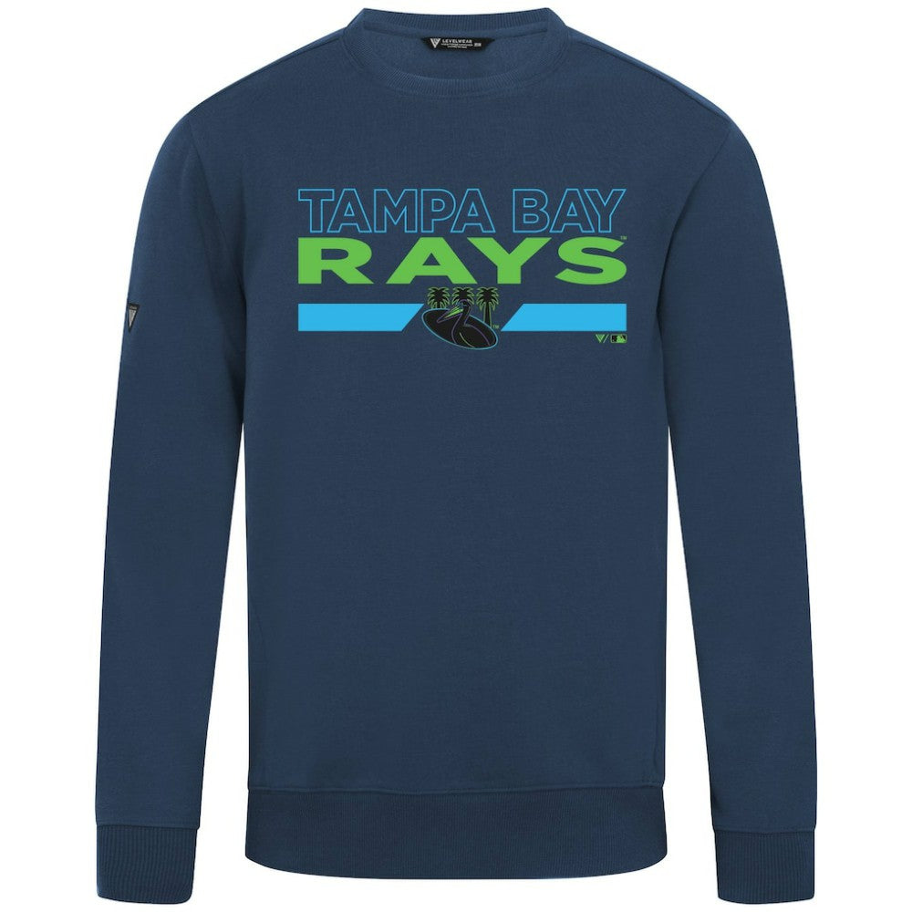 Navy Tampa Bay Rays Levelwear City Connect Zane No Hitter Pullover Sweatshirt
