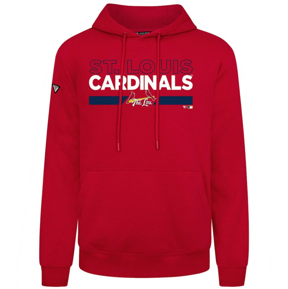 Red St. Louis Cardinals Levelwear City Connect Podium No Hitter Pullover Hoodie