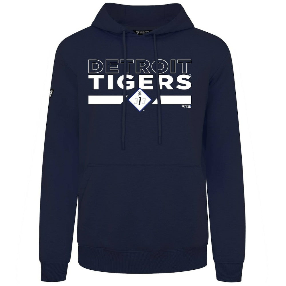 Navy Detroit Tigers Levelwear City Connect Podium No Hitter Pullover Hoodie