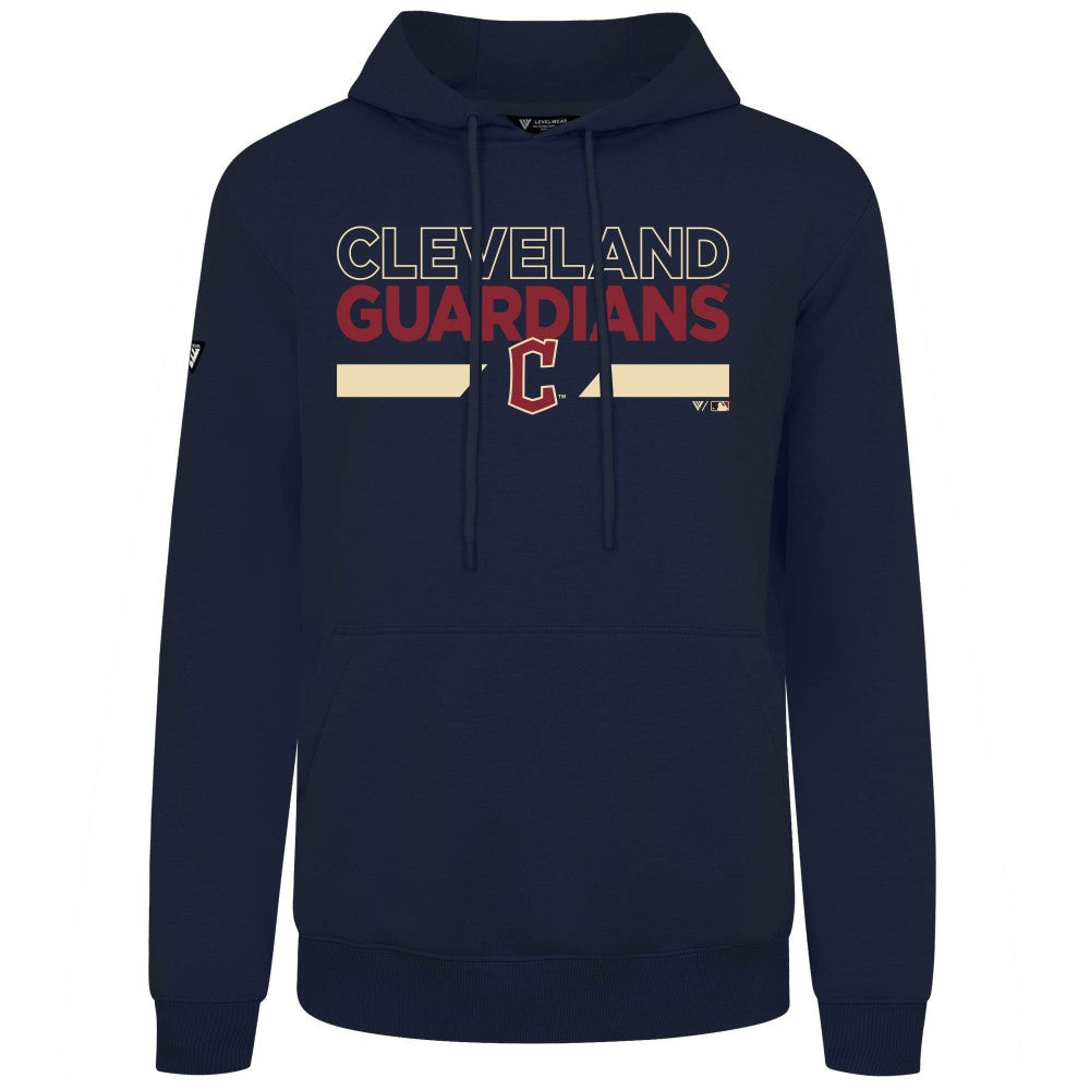 Navy Cleveland Guardians Levelwear City Connect Podium No Hitter Pullover Hoodie