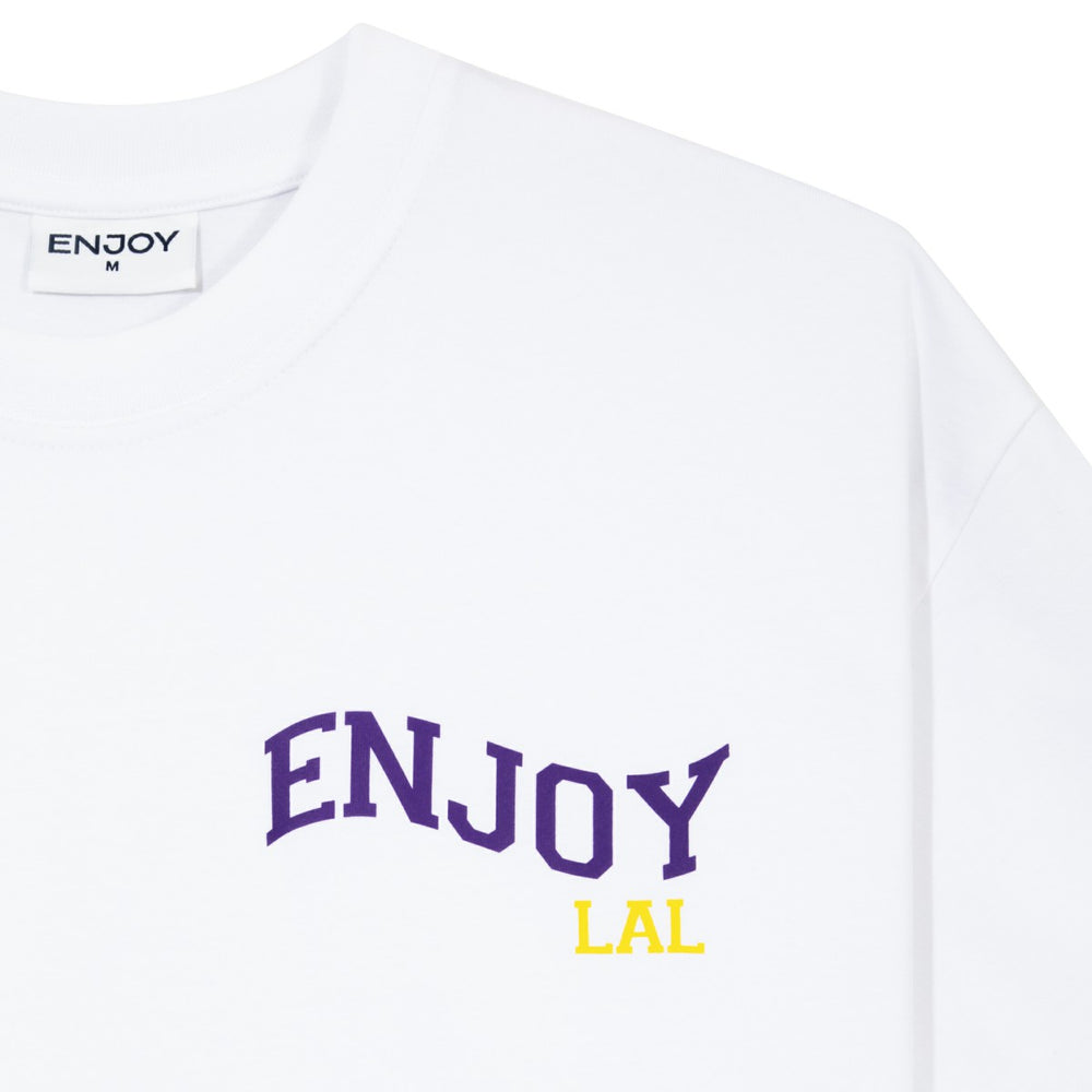 Enjoy Basketball x Los Angeles Lakers Unisex Hoop Enthusiast Capsule Collection T-Shirt - White for sale