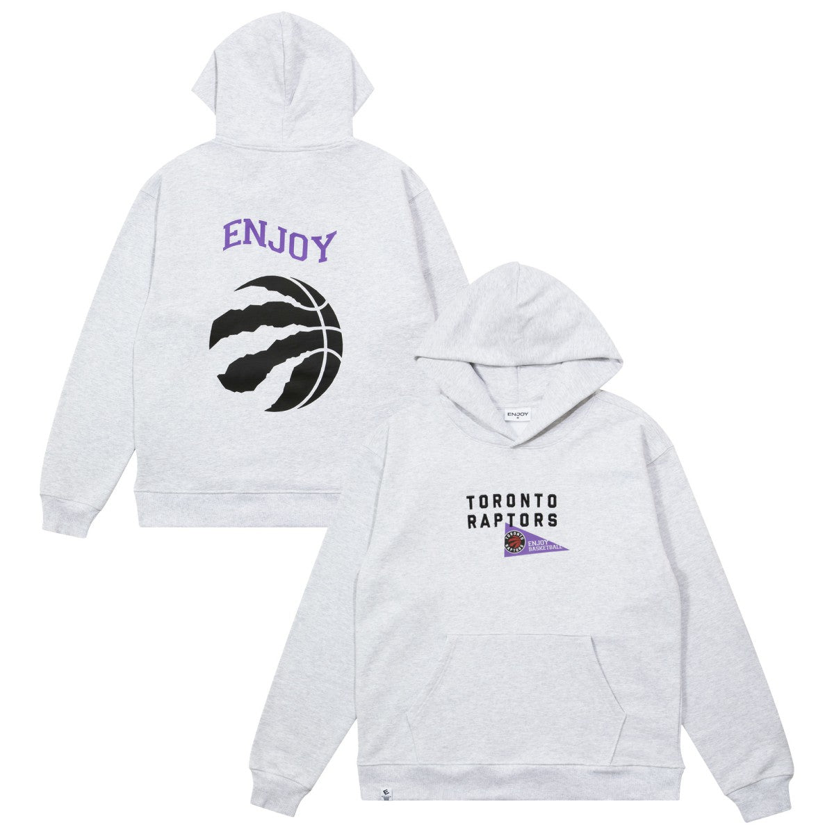 Enjoy Basketball x Toronto Raptors Unisex Hoop Enthusiast Capsule Collection Pullover Hoodie - Heather Gray for sale