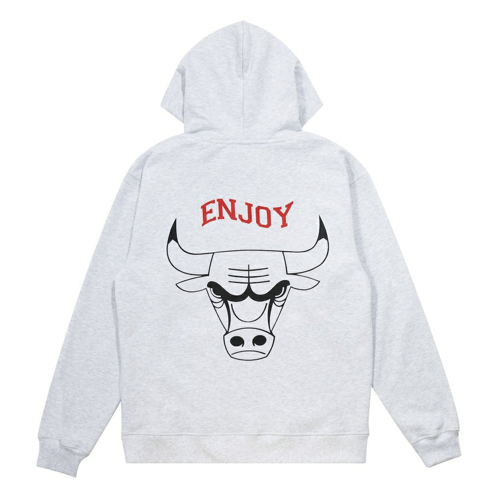 Enjoy Basketball x Chicago Bulls Unisex Hoop Enthusiast Capsule Collection Pullover Hoodie - Heather Gray on sale