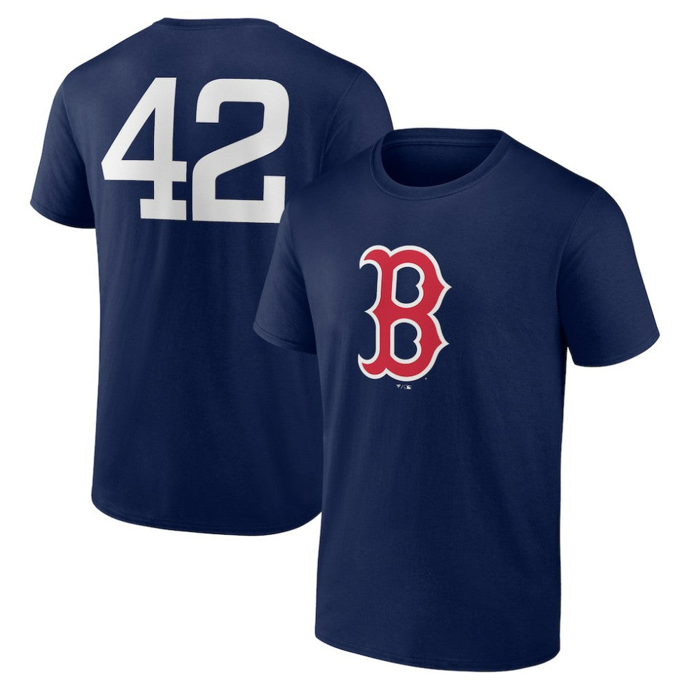 Navy Boston Red Sox Jackie Robinson Day Name & Number T-Shirt