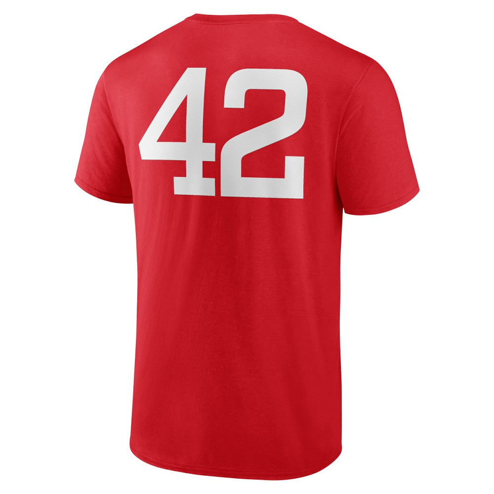 Red Cincinnati Reds Jackie Robinson Day Name & Number T-Shirt