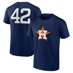 Navy Houston Astros Jackie Robinson Day Name & Number T-Shirt
