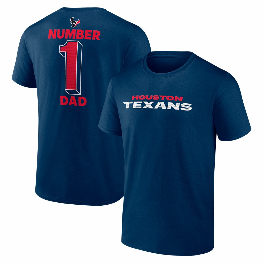 #1 Dad Jersey T-Shirt - Houston Texans T-shirts