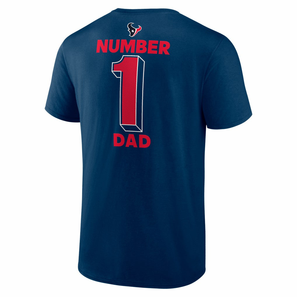 #1 Dad Jersey T-Shirt - Houston Texans T-shirts