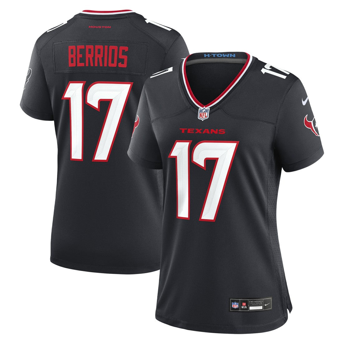 Braxton Berrios  Women's Team Game Jersey - Houston Texans Jerseys