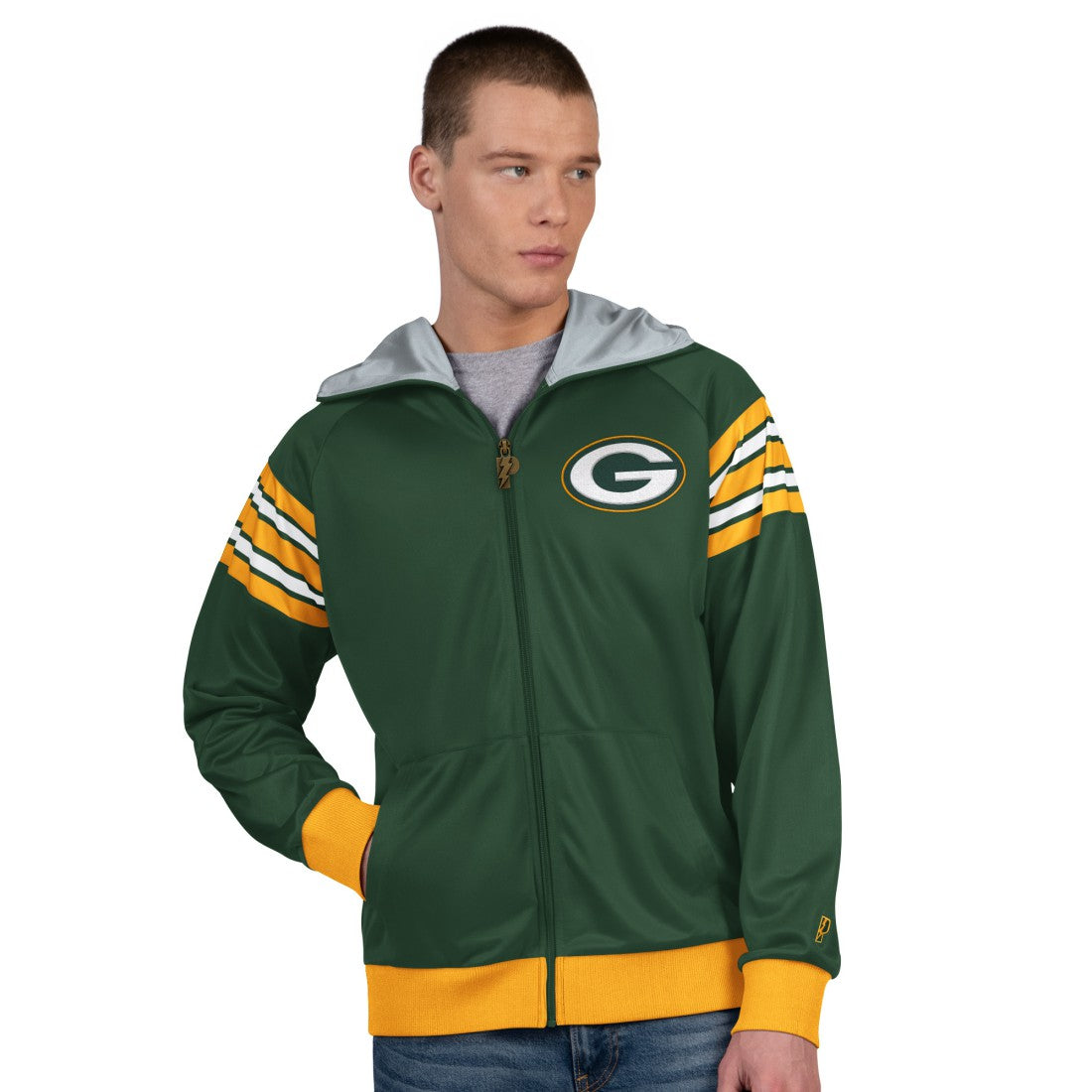 Pro Player Helmet Full-Zip Hooded Track Jacket - Green Bay Packers Jackets