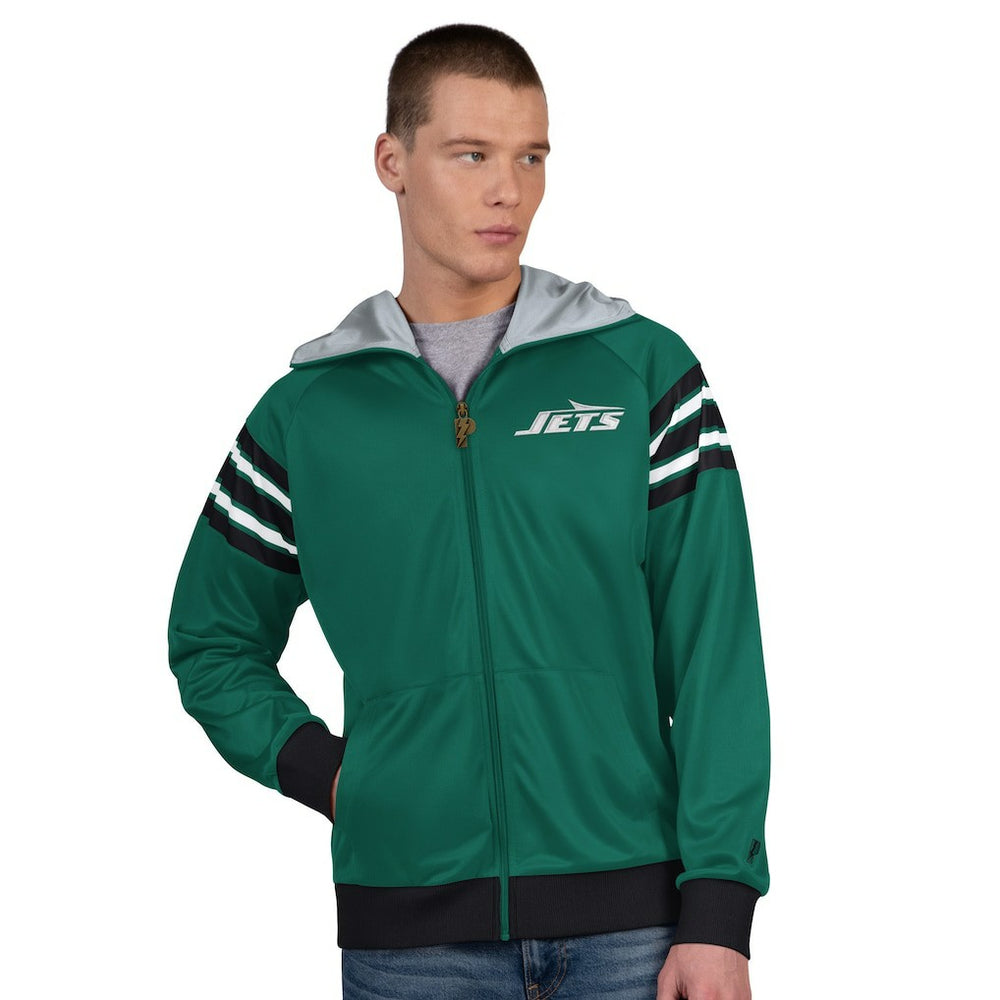 Pro Player Helmet Full-Zip Hooded Track Jacket - New York Jets Jackets