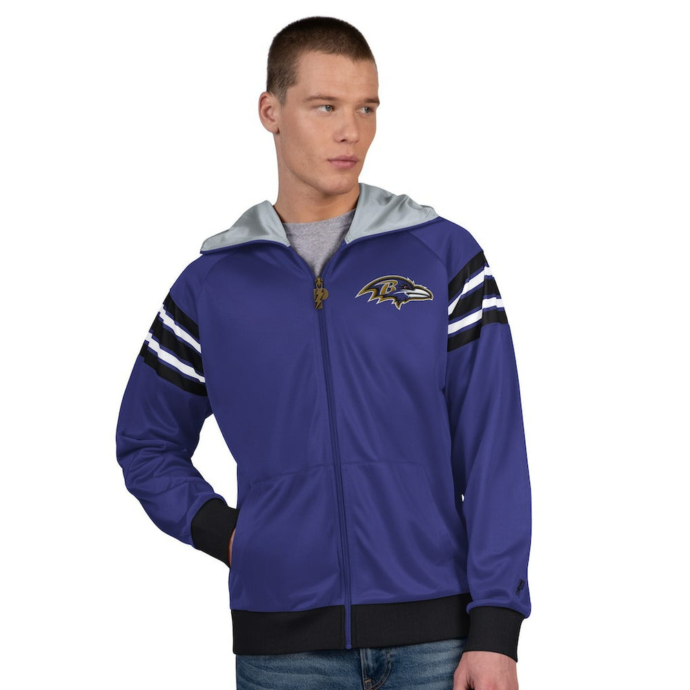 Pro Player Helmet Full-Zip Hooded Track Jacket - Baltimore Ravens Jackets