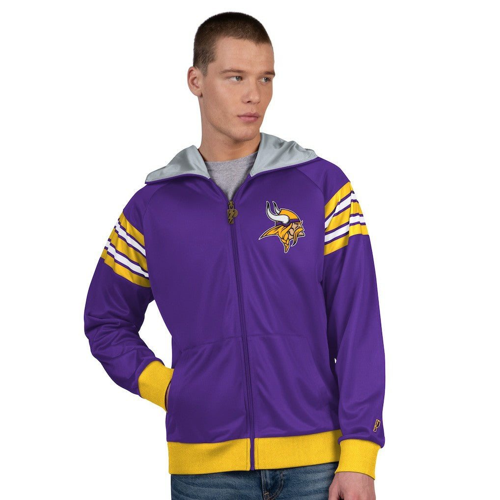 Pro Player Helmet Full-Zip Hooded Track Jacket - Minnesota Vikings Jackets