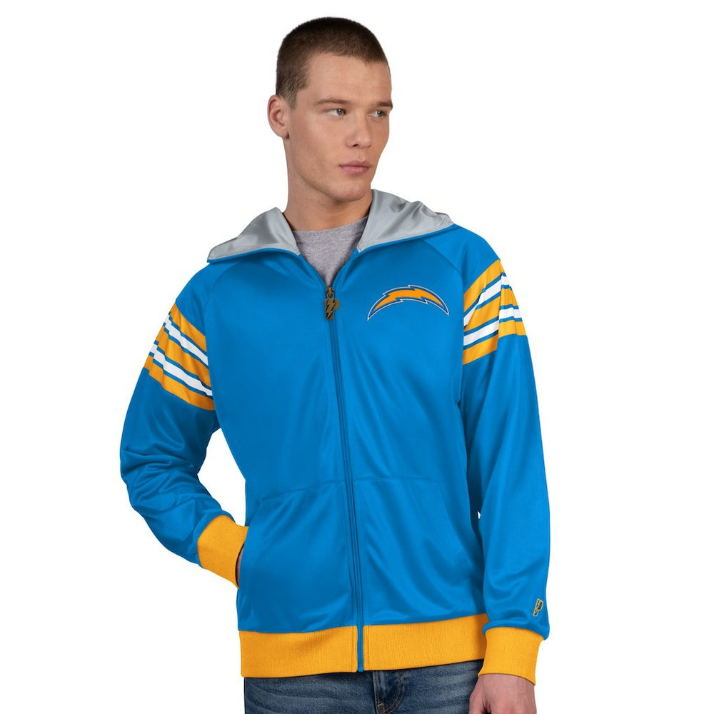 Pro Player Helmet Full-Zip Hooded Track Jacket - Los Angeles Chargers Jackets