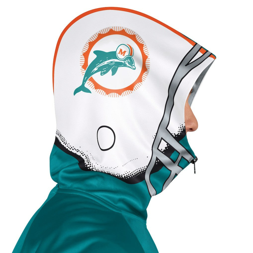 Pro Player Retro Helmet Full-Zip Hooded Track Jacket - Miami Dolphins Jackets