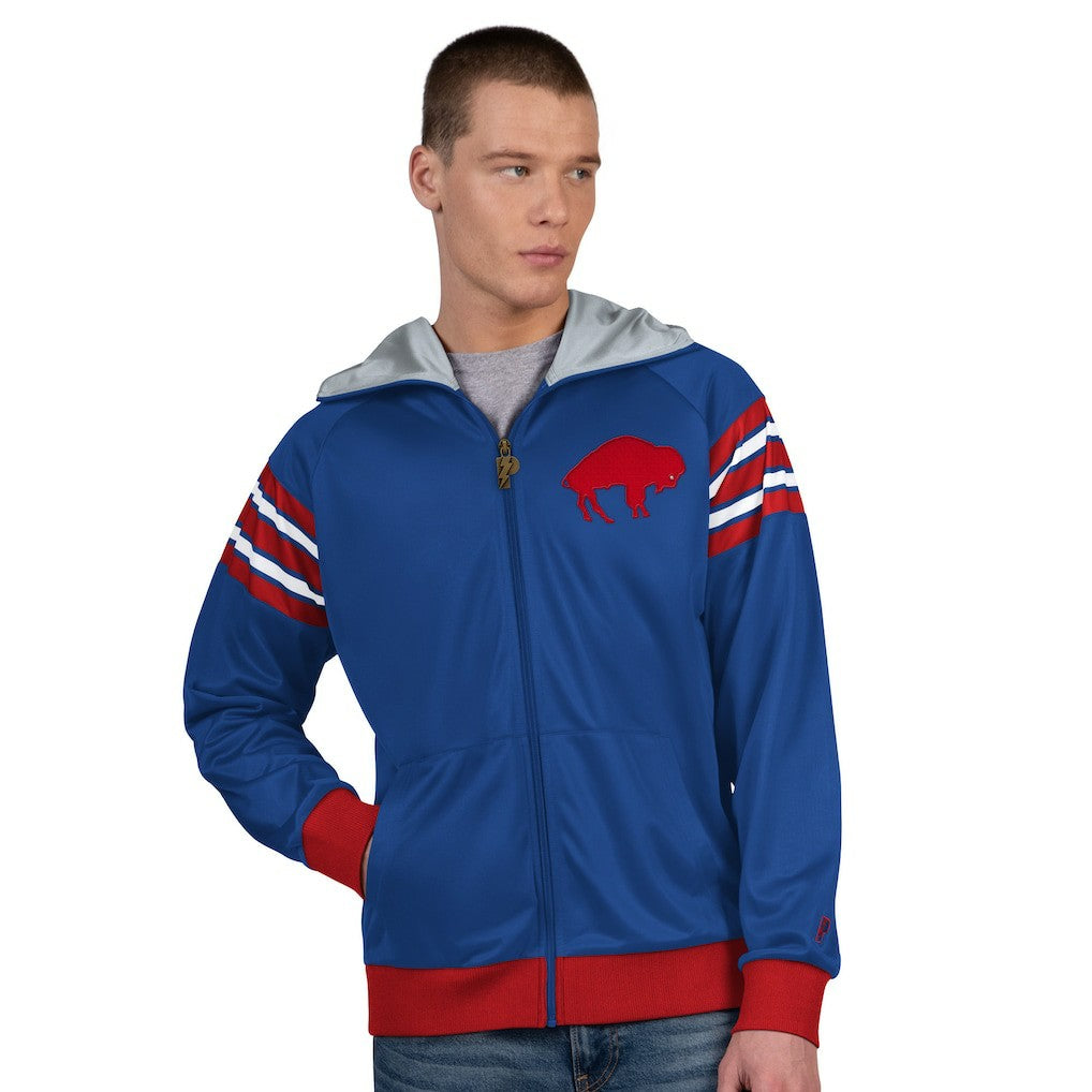 Pro Player Retro Helmet Full-Zip Hooded Track Jacket - Buffalo Bills Jackets