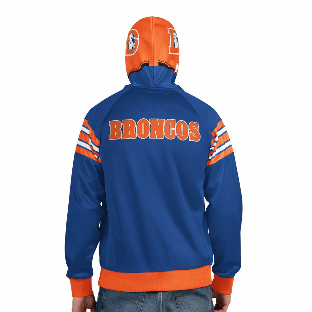 Pro Player Retro Helmet Full-Zip Hooded Track Jacket - Denver Broncos Jackets