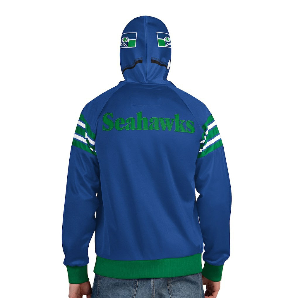 Pro Player Retro Helmet Full-Zip Hooded Track Jacket - Seattle Seahawks Jackets