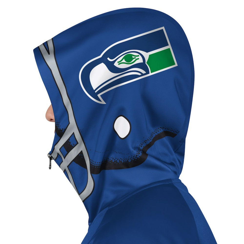 Pro Player Retro Helmet Full-Zip Hooded Track Jacket - Seattle Seahawks Jackets
