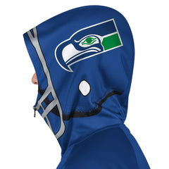 Pro Player Retro Helmet Full-Zip Hooded Track Jacket - Seattle Seahawks Jackets