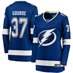 NHL Yanni Gourde Tampa Bay Lightning Fanatics Women's Home Breakaway Player Jersey
