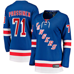NHL Juuso Parssinen New York Rangers Fanatics Women's Home Breakaway Player Jersey