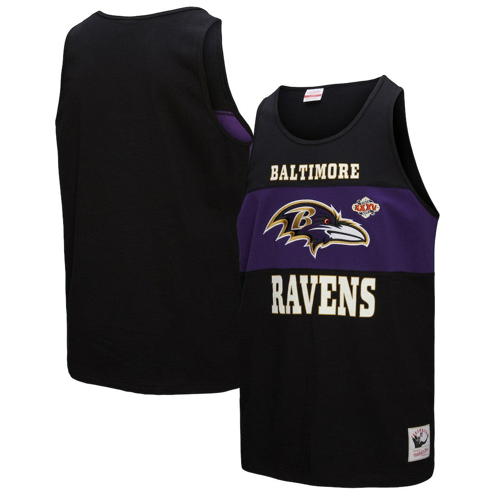 Retro Colorblock Tank Top - Baltimore Ravens Tops