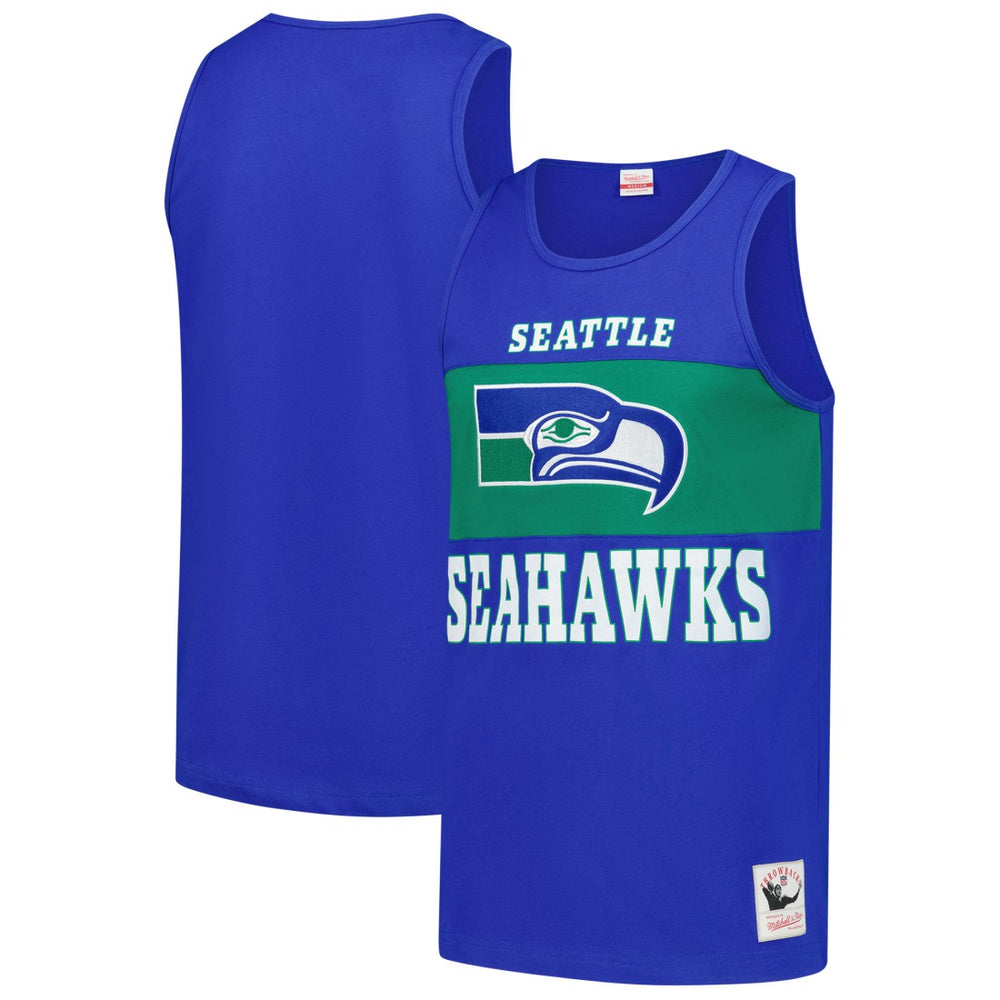 Retro Colorblock Tank Top - Seattle Seahawks Tops