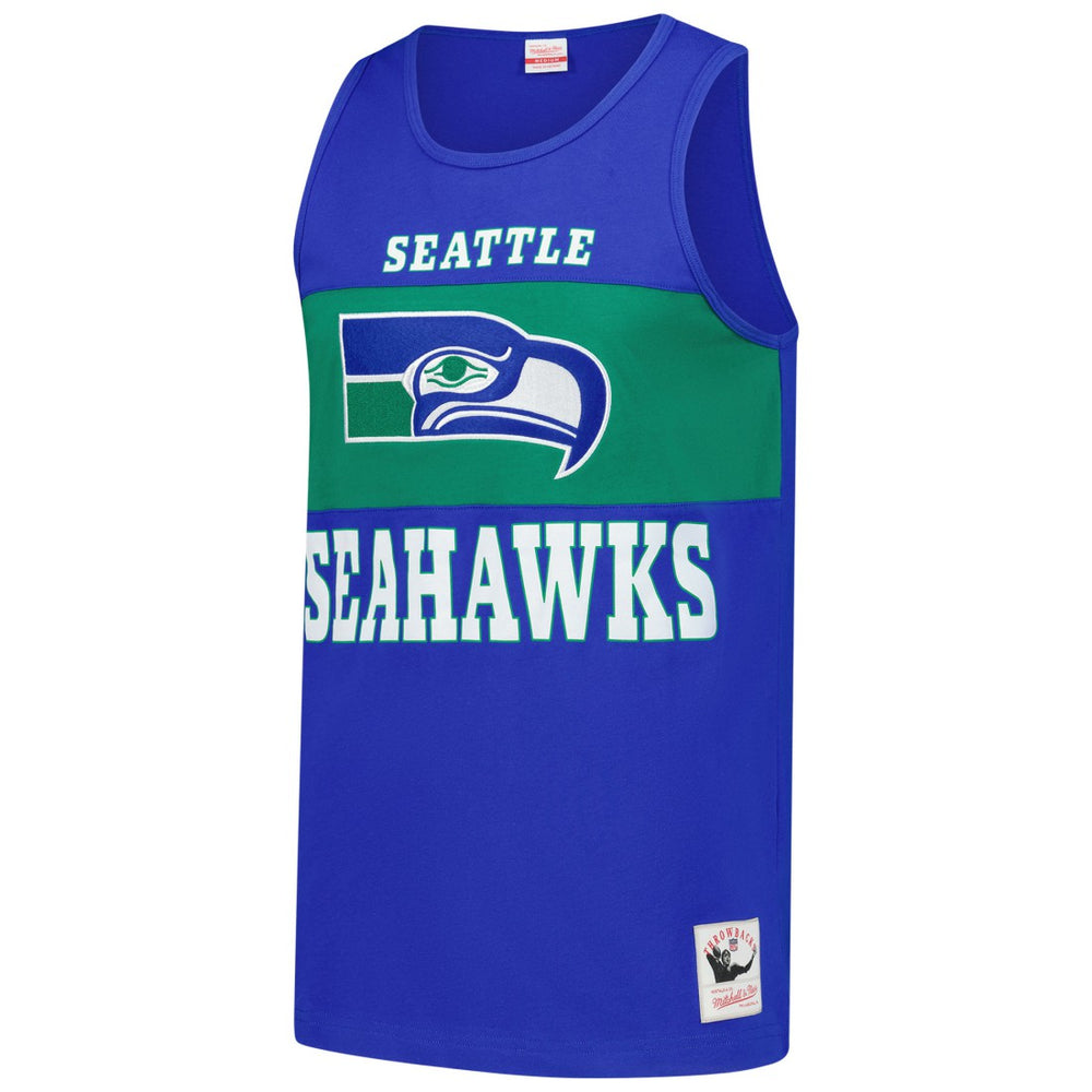 Retro Colorblock Tank Top - Seattle Seahawks Tops