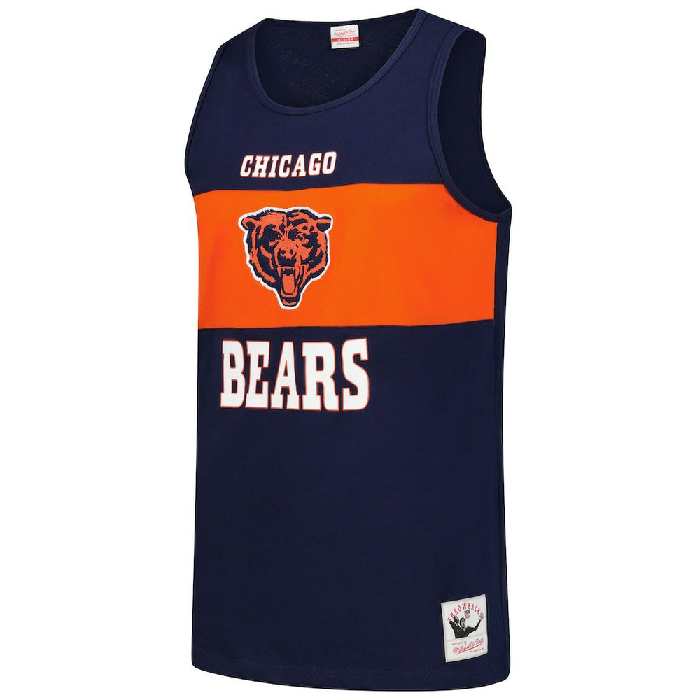 Retro Colorblock Tank Top - Chicago Bears Tops