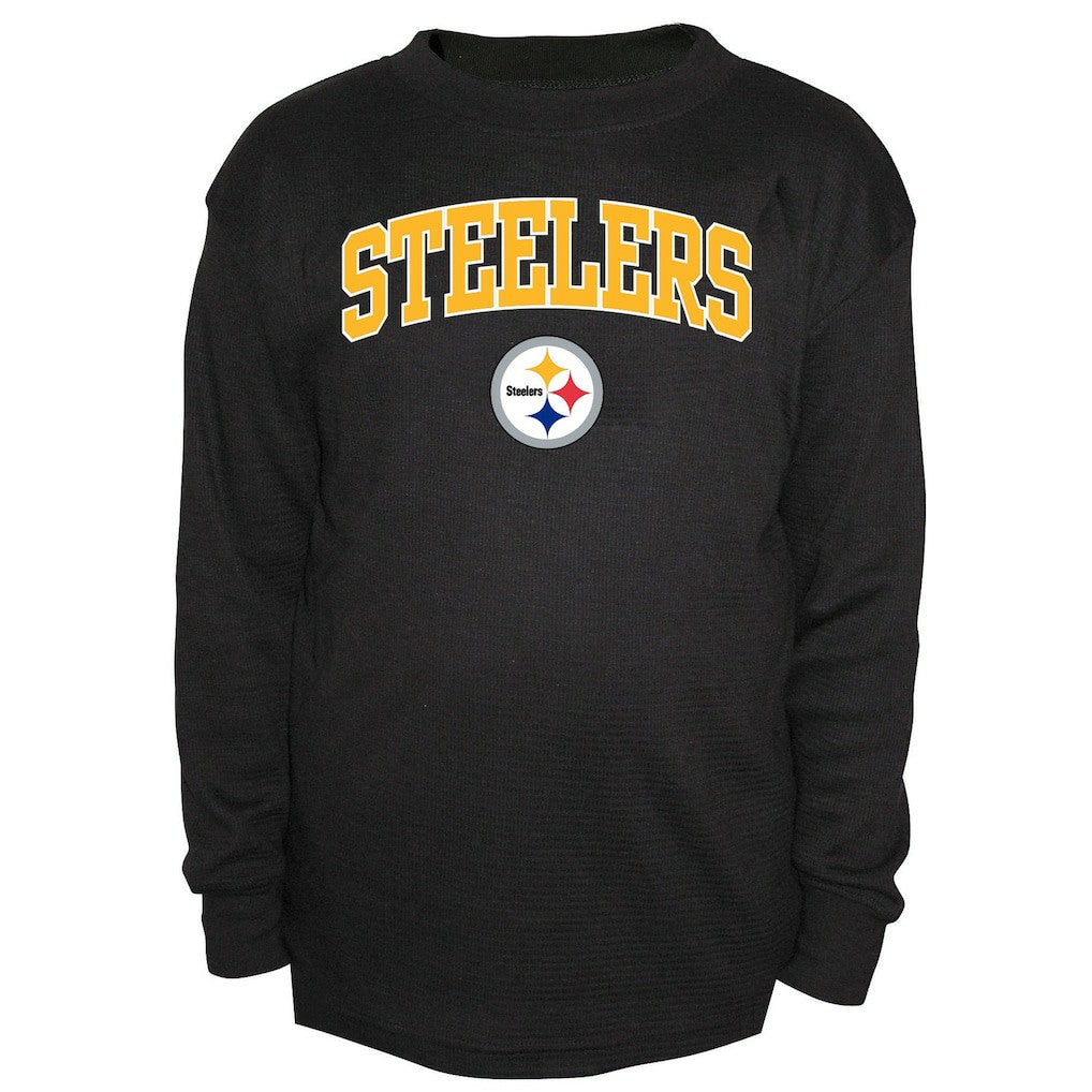 Big & Tall Thermal Long Sleeve Crew Neck T-Shirt - Pittsburgh Steelers T-shirts