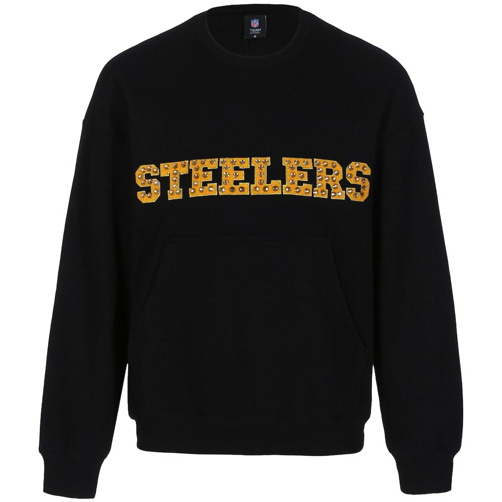 Cuce Women's Chenille Jeweled Sweatshirt - Pittsburgh Steelers Sweatshirts